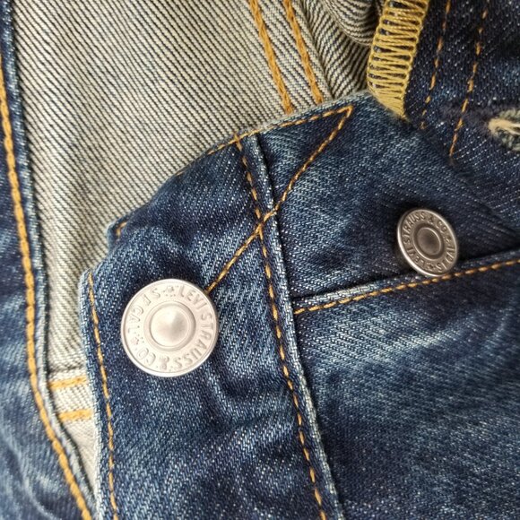 Levi's Premium Men 501 Slim Taper Blue Selvedge Wash Denim Jean 42 X 30 NWT - Picture 10 of 12